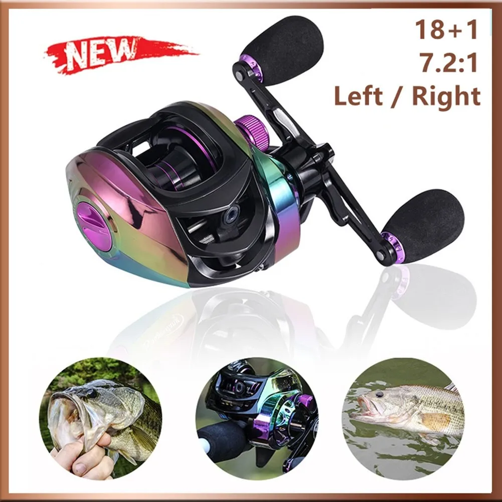 18+1BB Axis Fishing Reel 7.2:1 Left/Right Metal Ceramic Drop Wheel Fishing Gear Aluminum Alloy Fishing Wheel Carp Fishing Tackle
18+1BB Axis Fishing Reel 7.2:1 Left/Right Metal Ceramic Drop Wheel Fishing Gear Aluminum Alloy Fishing Wheel Carp Fishing Tackle