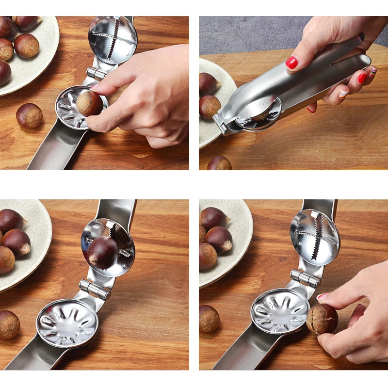 VKTECH Stainless Steel 2 in 1 Quick Chestnut Clip Walnut Pliers Metal NutCracker Sheller Nut Opener Kitchen Tools Cutter Gadgets
VKTECH Stainless Steel 2 in 1 Quick Chestnut Clip Walnut Pliers Metal NutCracker Sheller Nut Opener Kitchen Tools Cutter Gadgets