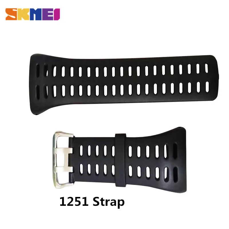 

SKMEI 5PCS 1251 1688 1628 1496 1258 1025 1243 1068 Brand Original Black Wrist Silicone Strap For Men Women Watches