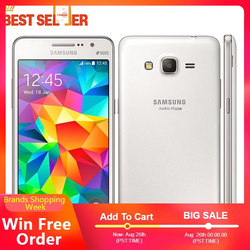 Разблокированный samsung G530 Galaxy Grand Prime G530H G530F смартфоны 5 0 "Dual SIM четырехъядерный