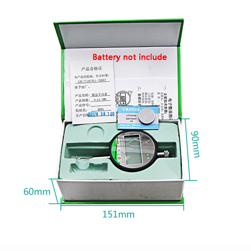 IP54 Oil-proof Digital Micrometer 0.001mm Electronic Micrometer Metric/Inch 0-12.7mm /0.5"Precision Dial Indicator Gauge Met
IP54 Oil-proof Digital Micrometer 0.001mm Electronic Micrometer Metric/Inch 0-12.7mm /0.5"Precision Dial Indicator Gauge Met