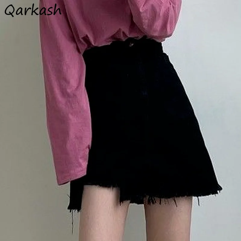 Mini Skirts Women High Waist Solid Stylish Leisure Temperament Irregular Korean Style Student All-match Summer Ladies Denim Chic
Mini Skirts Women High Waist Solid Stylish Leisure Temperament Irregular Korean Style Student All-match Summer Ladies Denim Chic