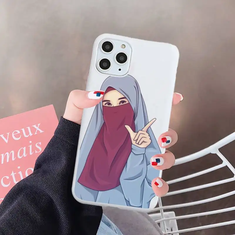 Muslim girl cute cartoon Phone Case White Candy Color for iPhone 6 7 8 11 12 s mini pro X XS XR MAX Plus
Muslim girl cute cartoon Phone Case White Candy Color for iPhone 6 7 8 11 12 s mini pro X XS XR MAX Plus