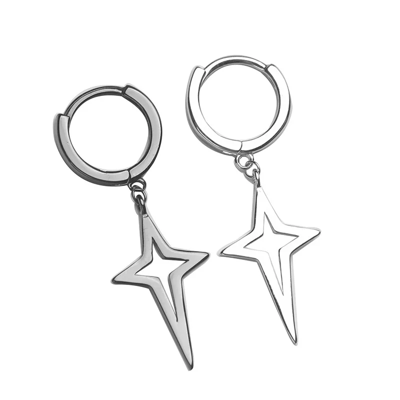 925 Silver Men's Earrings Cool Japan and South Korea Street Dance Hip-Hop Eight-Pointed Stars Simple Stud Earrings Ear Ring
925 Silver Men's Earrings Cool Japan and South Korea Street Dance Hip-Hop Eight-Pointed Stars Simple Stud Earrings Ear Ring