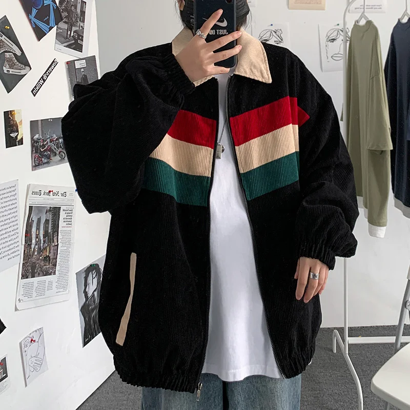 Wenfly Women Corduroy Turn-down Collar Jacket Lady Patchwork Casual Loose Female Streetwear Loose Harajuku Outerwear
Wenfly Women Corduroy Turn-down Collar Jacket Lady Patchwork Casual Loose Female Streetwear Loose Harajuku Outerwear