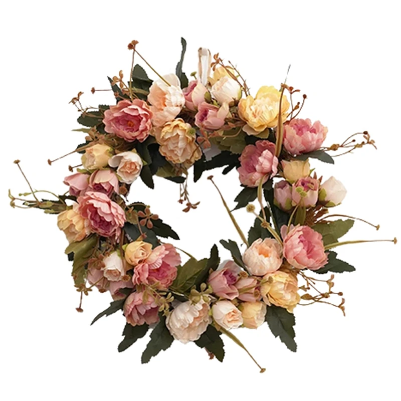 Simulation Garland Door Decoration Artificial Silk Peony Flower Wreath Wedding Decoration Window Layout
Simulation Garland Door Decoration Artificial Silk Peony Flower Wreath Wedding Decoration Window Layout