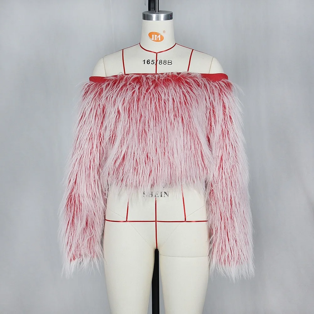 Sexy Off Shoulder Faux Fur Top Shirt Women Plush Crop Top Warm Luxury Short Shaggy Tassel Artificial Fur Pullover Streetwear
Sexy Off Shoulder Faux Fur Top Shirt Women Plush Crop Top Warm Luxury Short Shaggy Tassel Artificial Fur Pullover Streetwear