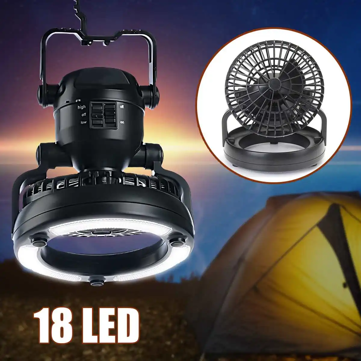 2 In 1 Tent Fan Light 18 LED Camping Hiking Outdoor Fan Lamp Portable Usb Rechargeable Home Super Long Life Led Lighting Lamp
2 In 1 Tent Fan Light 18 LED Camping Hiking Outdoor Fan Lamp Portable Usb Rechargeable Home Super Long Life Led Lighting Lamp