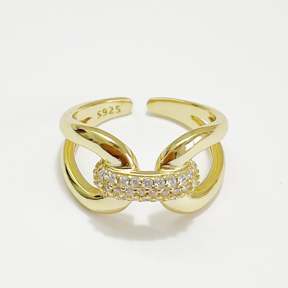 925 Sterling Silver Women's Adjustable Ring 18K Gold Index Finger Ring Women's Fashion Jewelry Accessories Womens Rings
925 Sterling Silver Women's Adjustable Ring 18K Gold Index Finger Ring Women's Fashion Jewelry Accessories Womens Rings