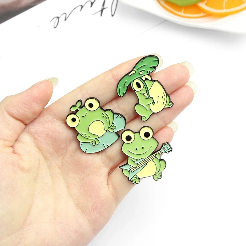 Funny Cartoon Frog Brooches Lovely Green Animal Enamel Pins Clothes Shirt Lapel Pins Badge Jewelry Accessories Kid Friends Gifts
Funny Cartoon Frog Brooches Lovely Green Animal Enamel Pins Clothes Shirt Lapel Pins Badge Jewelry Accessories Kid Friends Gifts