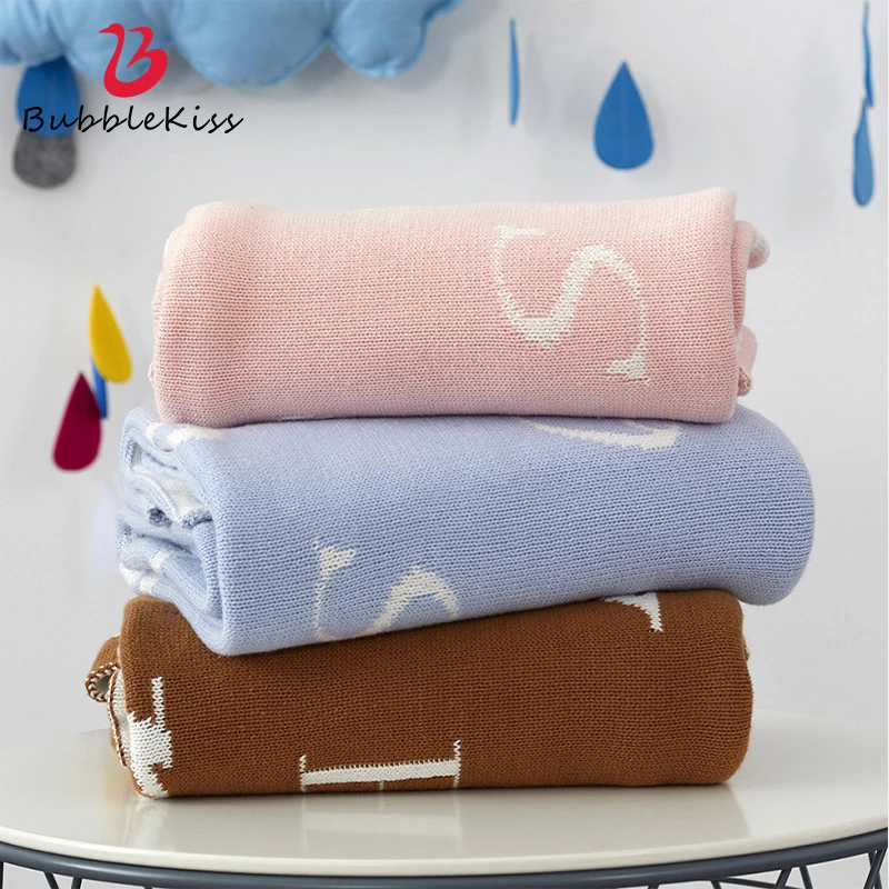 

Bubble Kiss Letter Pattern Blankets For Beds Blanket Wearable Home Sofa Throw Blanket Black Blue Travel Portable Cover Blanket