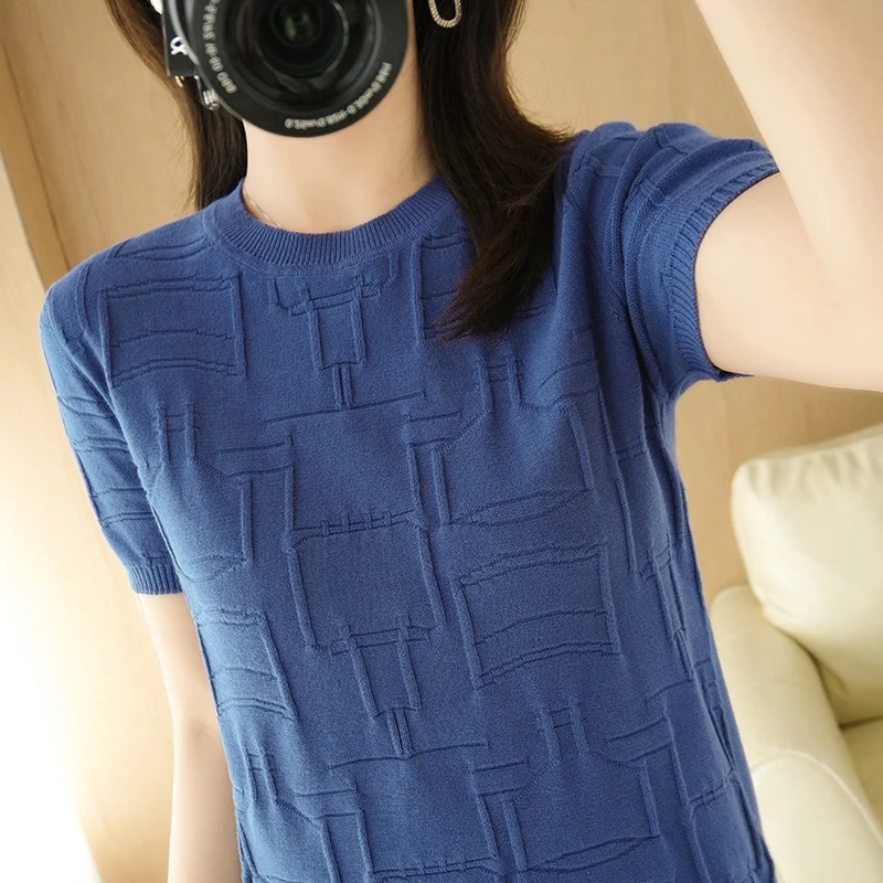 MVLYFLRT 100% Cotton T-shirt 2021 Summer New Style Women's Round Neck Pullover Casual Large Size Knitted Bottoming Top
MVLYFLRT 100% Cotton T-shirt 2021 Summer New Style Women's Round Neck Pullover Casual Large Size Knitted Bottoming Top