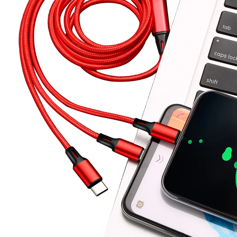 3in1 Data USB Cable For iPhone Fast Charger Charging Cable For Android Phone Type c Xiaomi Huawei Samsung Charger Wire iPad
3in1 Data USB Cable For iPhone Fast Charger Charging Cable For Android Phone Type c Xiaomi Huawei Samsung Charger Wire iPad