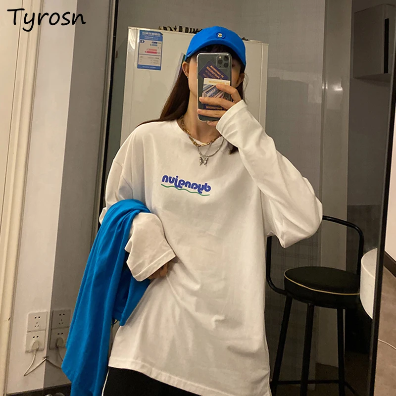 Long Sleeve T-shirts Women Retro White Letter Printed Tshirts Harajuku Streetwear All-match O-neck Fashion Ulzzang Loose Tops BF
Long Sleeve T-shirts Women Retro White Letter Printed Tshirts Harajuku Streetwear All-match O-neck Fashion Ulzzang Loose Tops BF