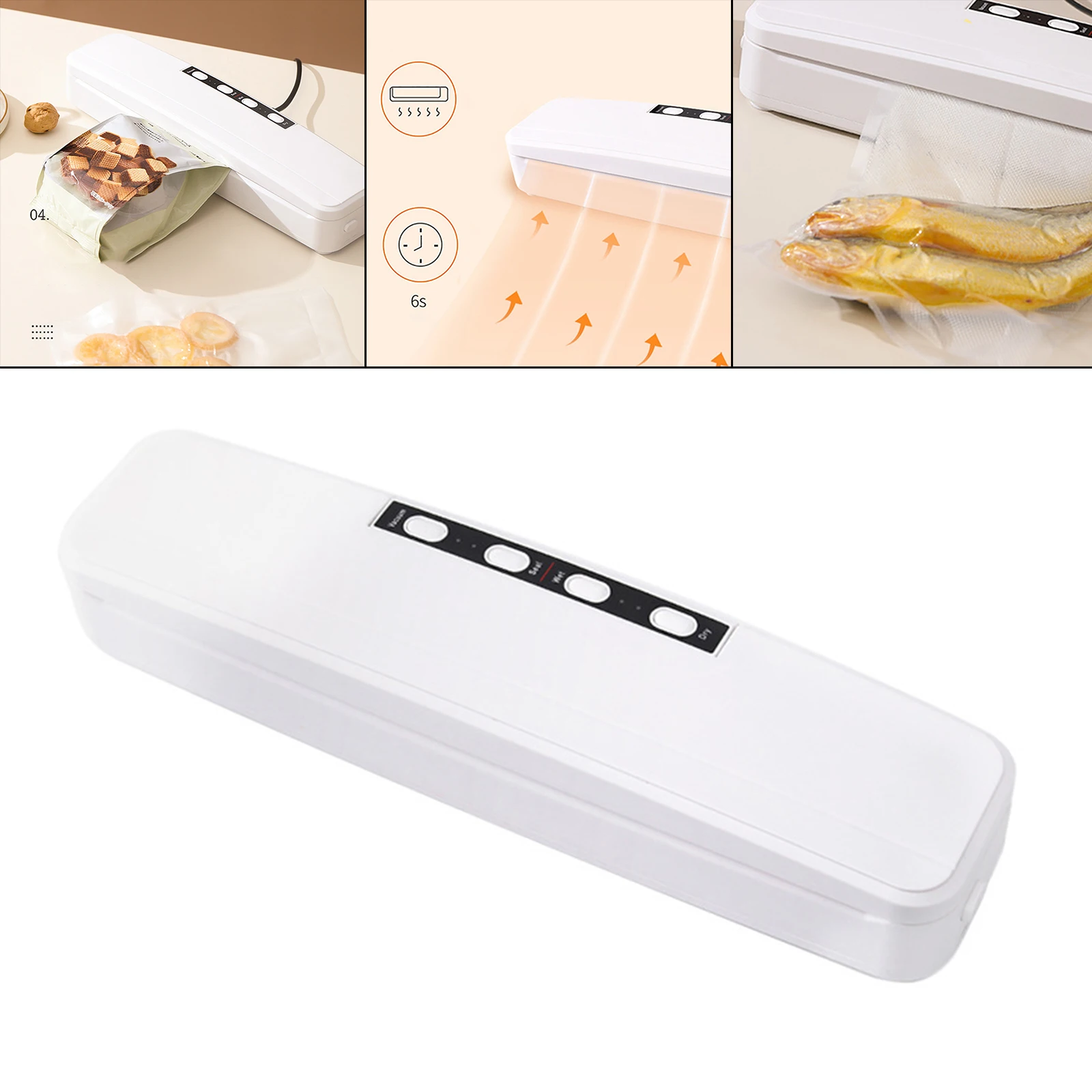 Automatic Food Air Vacuum Sealer Machine Food Saver, with Vacuum Sealing Bags, Plug-US
Automatic Food Air Vacuum Sealer Machine Food Saver, with Vacuum Sealing Bags, Plug-US