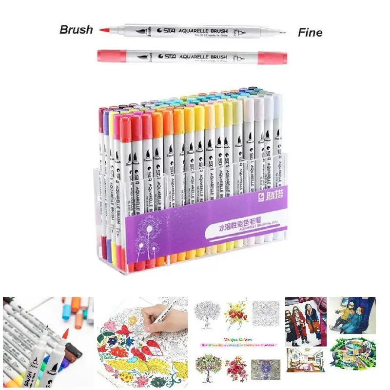 New Hot 2pcs Dual Tip Brush Marker Pens 0.4 Fineliners Brush Highlighter Pen Painting Water Color Pen
New Hot 2pcs Dual Tip Brush Marker Pens 0.4 Fineliners Brush Highlighter Pen Painting Water Color Pen