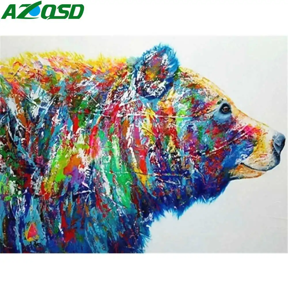 AZQSD Coloring By Numbers Bear Home Decor 50x40cm Draw By Number On Canvas Animal HandPainted Kits Drawing Canvas 
AZQSD Coloring By Numbers Bear Home Decor 50x40cm Draw By Number On Canvas Animal HandPainted Kits Drawing Canvas