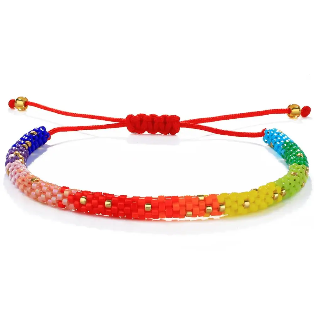 KELITCH 2021 Rainbow Miyuki Beaded Bracelets New Boho Ethnic Rainbow Beads Handmade Woven Friendship Gift Paired Chains
KELITCH 2021 Rainbow Miyuki Beaded Bracelets New Boho Ethnic Rainbow Beads Handmade Woven Friendship Gift Paired Chains