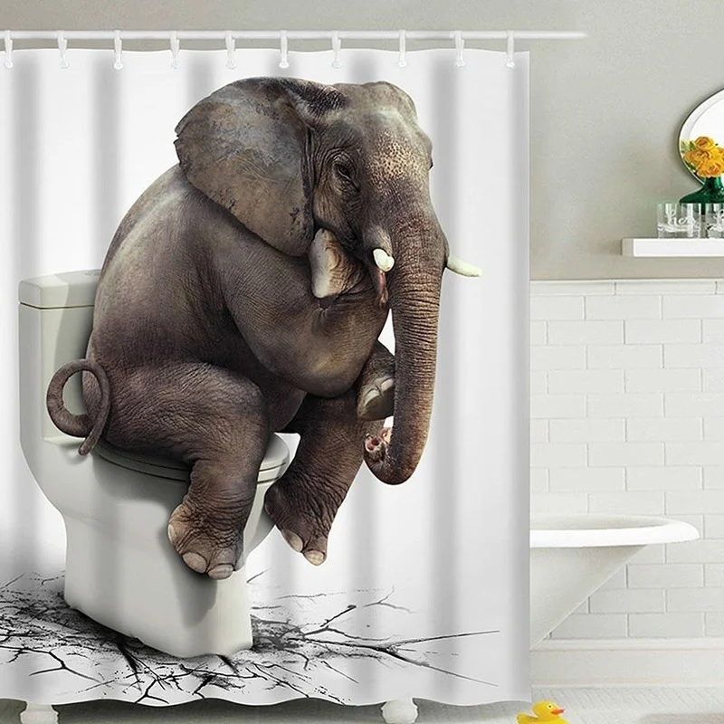 3D Elephant Waterproof Bathroom Shower Curtain Set Flannel Soft Anti-slip Pedestal Rug Toilet Seat Cover Bath Mat Floor Carpet
3D Elephant Waterproof Bathroom Shower Curtain Set Flannel Soft Anti-slip Pedestal Rug Toilet Seat Cover Bath Mat Floor Carpet