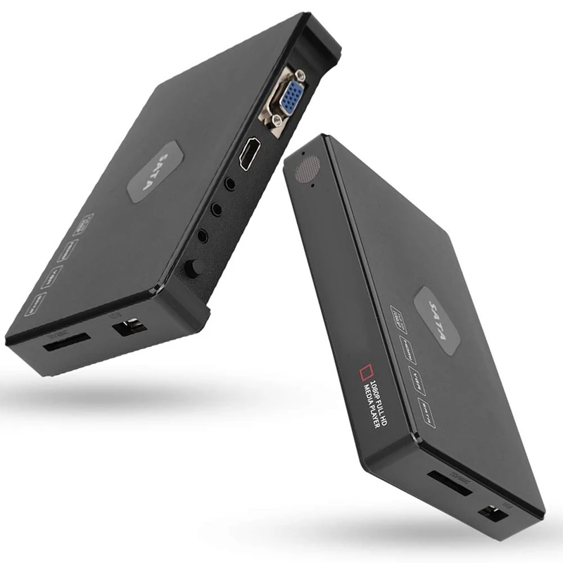 Mini Full HD 1080P 2 5 дюймов SATa HDD проигрыватель видео о медиа с HDMI/VGA/AV/USB/SD/MMC/оптический