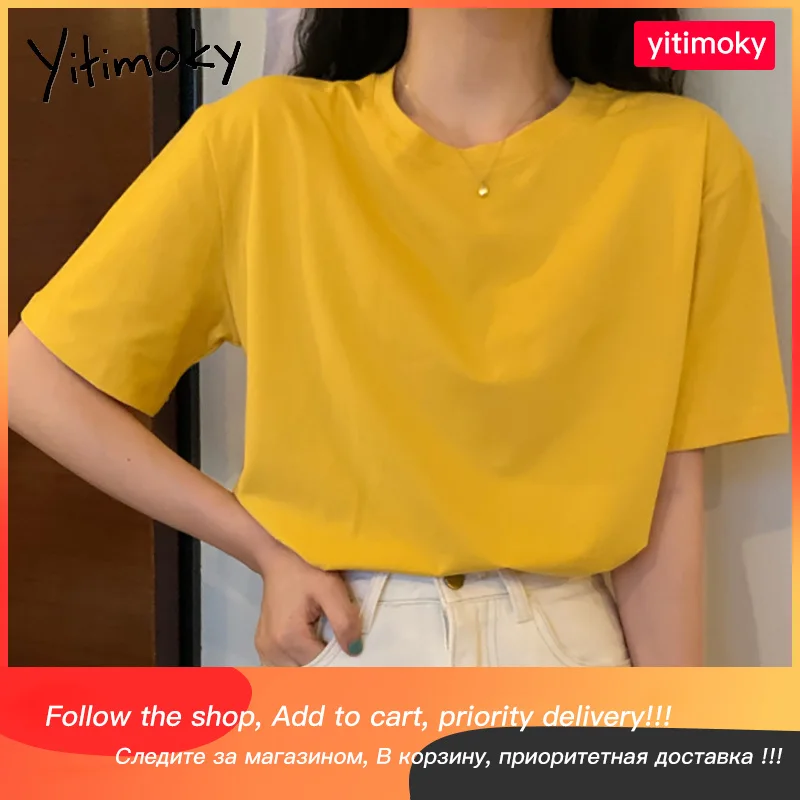 Yitimoky белые футболки женские топы с коротким рукавом с круглым вырезом повседневная одежда 2021 летние хлопковые корейские модные рубашки в м...
Yitimoky белые футболки женские топы с коротким рукавом с круглым вырезом повседневная одежда 2021 летние хлопковые корейские модные рубашки в м...