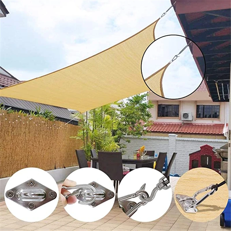 50Pcs Rectangle Sun Shade Sail Hardware Kit Flexible Stainless Steel Wire Rope Turnbuckle Snap Hook
50Pcs Rectangle Sun Shade Sail Hardware Kit Flexible Stainless Steel Wire Rope Turnbuckle Snap Hook