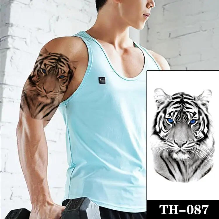 Temporary Tattoo Stickers Cool Tiger King Blue Eyes Realistic Fake Tatto Waterproof Tatoo Arm Body Art Large Size for Women Men
Temporary Tattoo Stickers Cool Tiger King Blue Eyes Realistic Fake Tatto Waterproof Tatoo Arm Body Art Large Size for Women Men