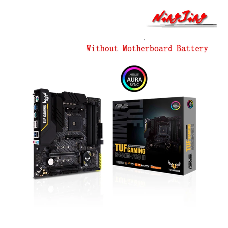 Ноутбук ASUS TUF GAMING B450M PRO II AMD B450 DDR4 4400 МГц 128G M.2 SATA 6 Гб/с USB 3 2 Поддержка R3 R5 R7 R9