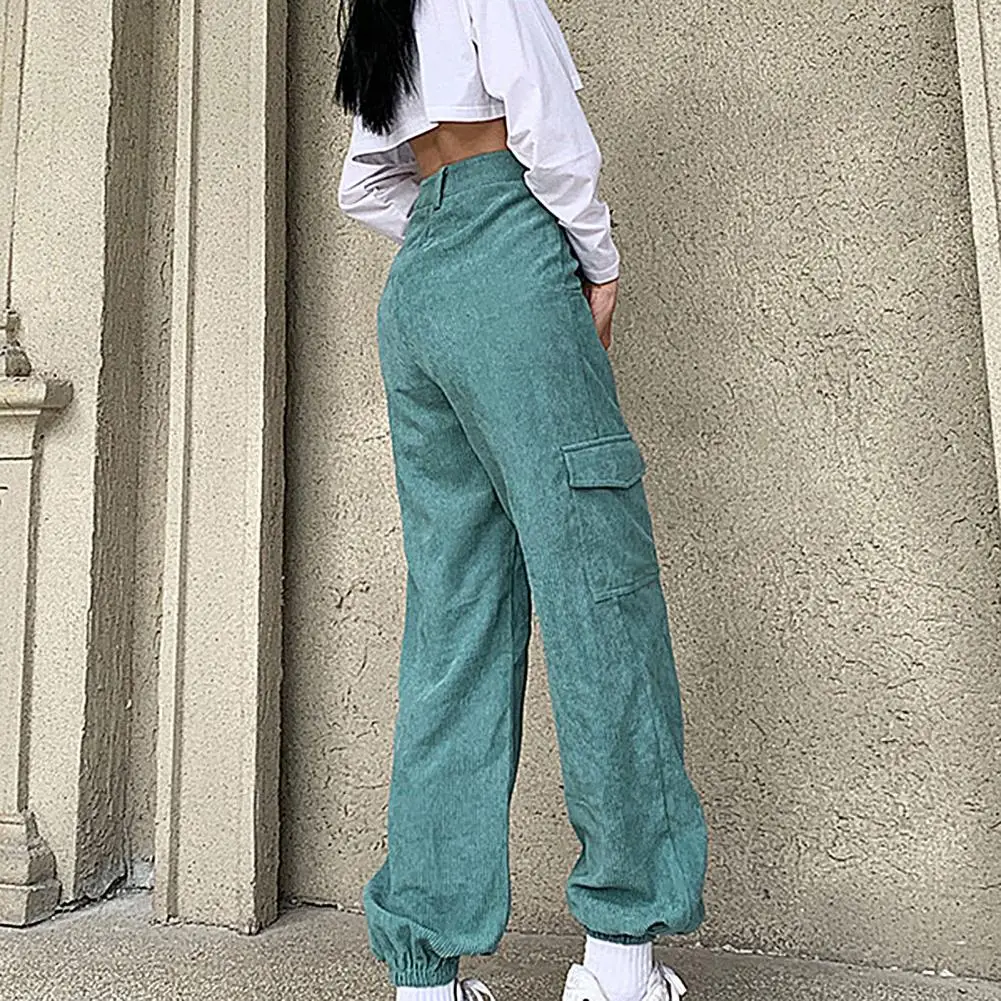 50% New Arrival Women High Waist Buttons Mulit Pockets Ankle Tied Loose Corduory Pants Trousers 
50% New Arrival Women High Waist Buttons Mulit Pockets Ankle Tied Loose Corduory Pants Trousers