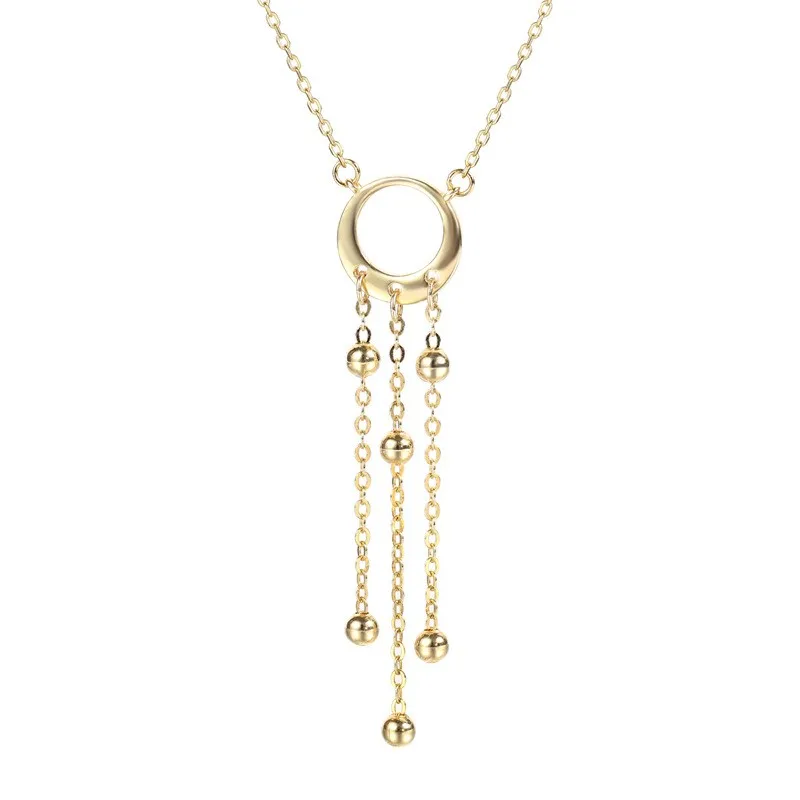 18k Gold 100% 925 Sterling Silver Round Bead Tassel Necklace For Women Chain Fine Jewelry Femme Necklaces & Pendants Flyleaf
18k Gold 100% 925 Sterling Silver Round Bead Tassel Necklace For Women Chain Fine Jewelry Femme Necklaces & Pendants Flyleaf