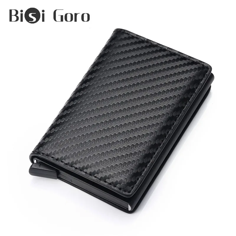 BISI GORO Antitheft Carbon Fiber Credit Card Holder Men Vintage Rfid Blocking Security Wallet PU Leather Aluminum Box Slim Purse
BISI GORO Antitheft Carbon Fiber Credit Card Holder Men Vintage Rfid Blocking Security Wallet PU Leather Aluminum Box Slim Purse