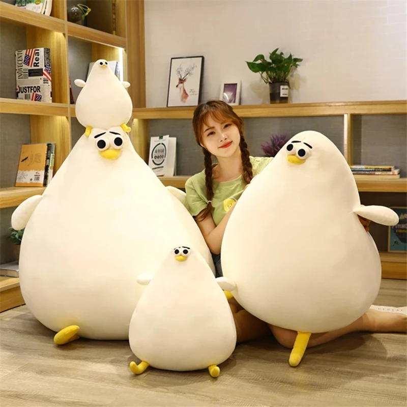 

26/40cm Giant Round Soft Penguin Plush Pillow Fluffy Lazy Sofa Living Room Decoration Nice Plush Toy for Kids Surprise Gift