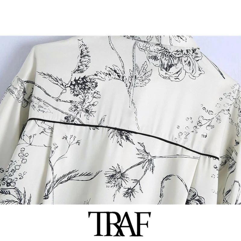 TRAF Women Fashion Floral Print Loose Asymmetric Blouses Vintage Long Sleeve Button-up Female Shirts Blusas Chic Tops
TRAF Women Fashion Floral Print Loose Asymmetric Blouses Vintage Long Sleeve Button-up Female Shirts Blusas Chic Tops