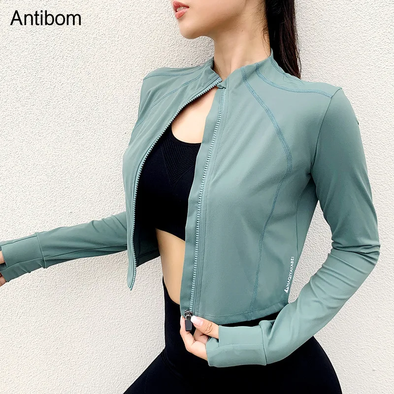 Antibom Zipper Sports Jacket Women Long Sleeve Thumb Hole Crop Tops Slim Yoga Coat Elastic Fitness Quick Dry Sportswear Winter
Antibom Zipper Sports Jacket Women Long Sleeve Thumb Hole Crop Tops Slim Yoga Coat Elastic Fitness Quick Dry Sportswear Winter
