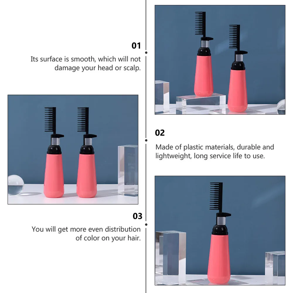 2pcs Hair Dye Comb Professional Salon Hair Coloring Dispenser Bottle Combs 
2pcs Hair Dye Comb Professional Salon Hair Coloring Dispenser Bottle Combs