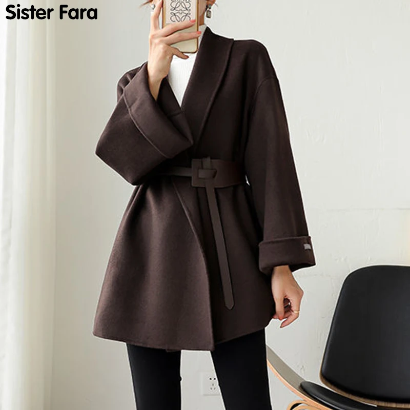 Sister Fara New Winter 2021 Thickened Cotton Woolen Overcoat Women Belted Plus Size Loose Coat Female Solid Full Sleeve Overcoat
Sister Fara New Winter 2021 Thickened Cotton Woolen Overcoat Women Belted Plus Size Loose Coat Female Solid Full Sleeve Overcoat