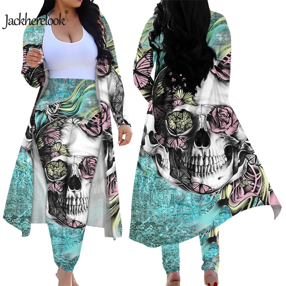 Jackherelook Rose Sugar Skull Brand Design Womens 2 Piece Outfits Autumn Vintage Long Sleeve Cardigan Skinny Bodycon Pants Set
Jackherelook Rose Sugar Skull Brand Design Womens 2 Piece Outfits Autumn Vintage Long Sleeve Cardigan Skinny Bodycon Pants Set