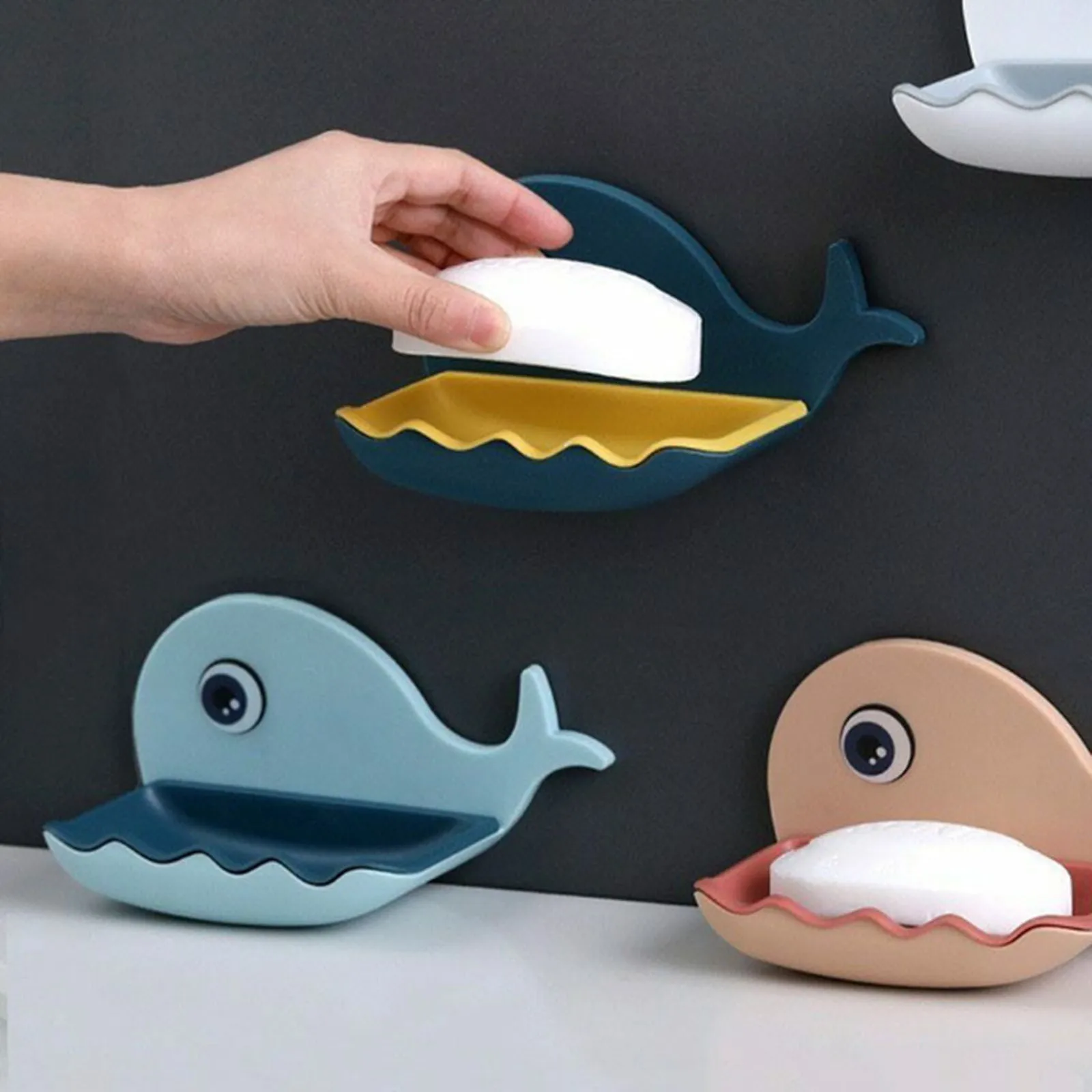 Whale-Shaped Soap Dishs Wall Mounted Soap Holder Powerful Adhesive No Drilling
Whale-Shaped Soap Dishs Wall Mounted Soap Holder Powerful Adhesive No Drilling
