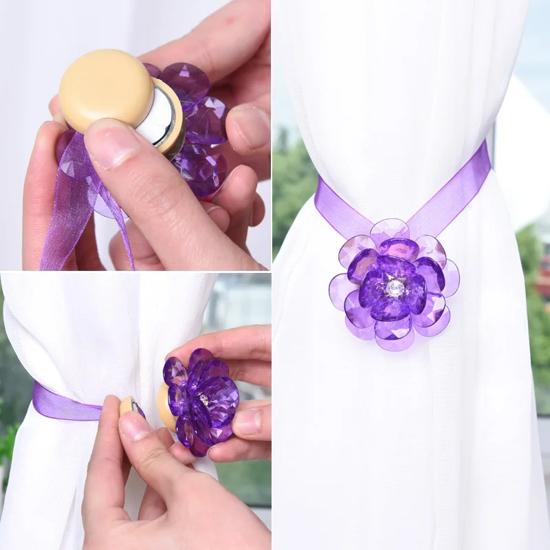 Magnet Curtain Buckle Free Installation Curtain Strap Wall Hook Acrylic Flower Style Curtain Tiebacks Tie Rope Accessory
Magnet Curtain Buckle Free Installation Curtain Strap Wall Hook Acrylic Flower Style Curtain Tiebacks Tie Rope Accessory