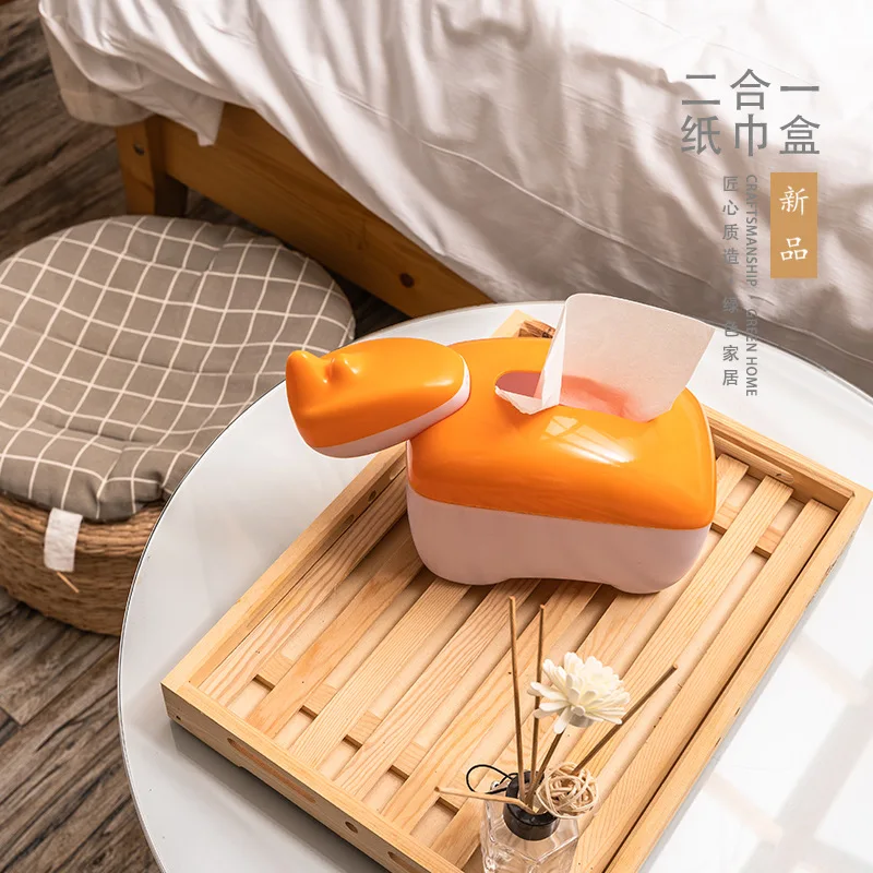 Net Celebrity Desktop Creative Storage Rhino Tissue Box Household Daily Necessities Light Luxury Storage Napkin Box Simple
Net Celebrity Desktop Creative Storage Rhino Tissue Box Household Daily Necessities Light Luxury Storage Napkin Box Simple