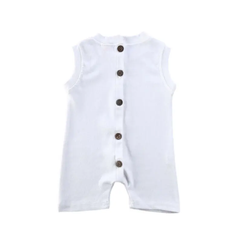 Baby Boys Girls Cute Jumpsuit Sleeveless Solid Color Rompers Style Back Button Closure Comfortable Breathable Casual Bodysuit
Baby Boys Girls Cute Jumpsuit Sleeveless Solid Color Rompers Style Back Button Closure Comfortable Breathable Casual Bodysuit