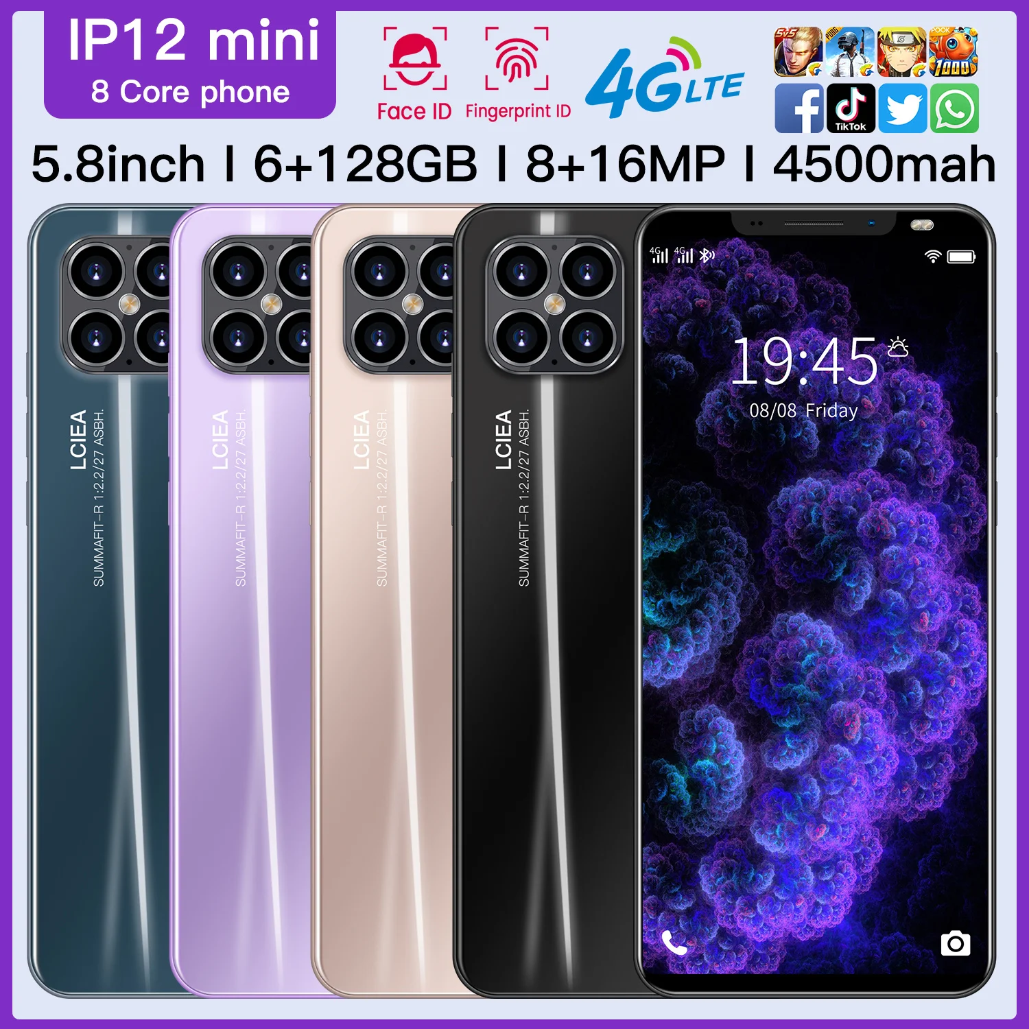 Cost Effective Global Version IP12 Mini HD Smart Phone 5.5 Inch 6GB+128GB 4500mAh 8 Dual SIM Card Core Micro SD Andriod Phone 5G
Cost Effective Global Version IP12 Mini HD Smart Phone 5.5 Inch 6GB+128GB 4500mAh 8 Dual SIM Card Core Micro SD Andriod Phone 5G
