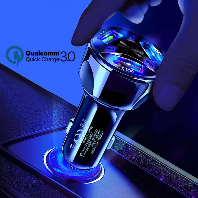 Car Charger Quick Charge QC 3.0 Car-Charger 3 Ports Fast Car Adapter Charger Phone USB C Charger for Samsung Xiaomi iPhone
Car Charger Quick Charge QC 3.0 Car-Charger 3 Ports Fast Car Adapter Charger Phone USB C Charger for Samsung Xiaomi iPhone