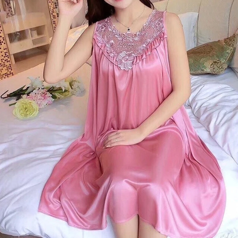 V-neck Sexy Sleepwear Lace Woman Night Sleepwear Women Sleeping Dress Sling Sleeveless Vest Sleeping Skirt One Size Sleepwear
V-neck Sexy Sleepwear Lace Woman Night Sleepwear Women Sleeping Dress Sling Sleeveless Vest Sleeping Skirt One Size Sleepwear