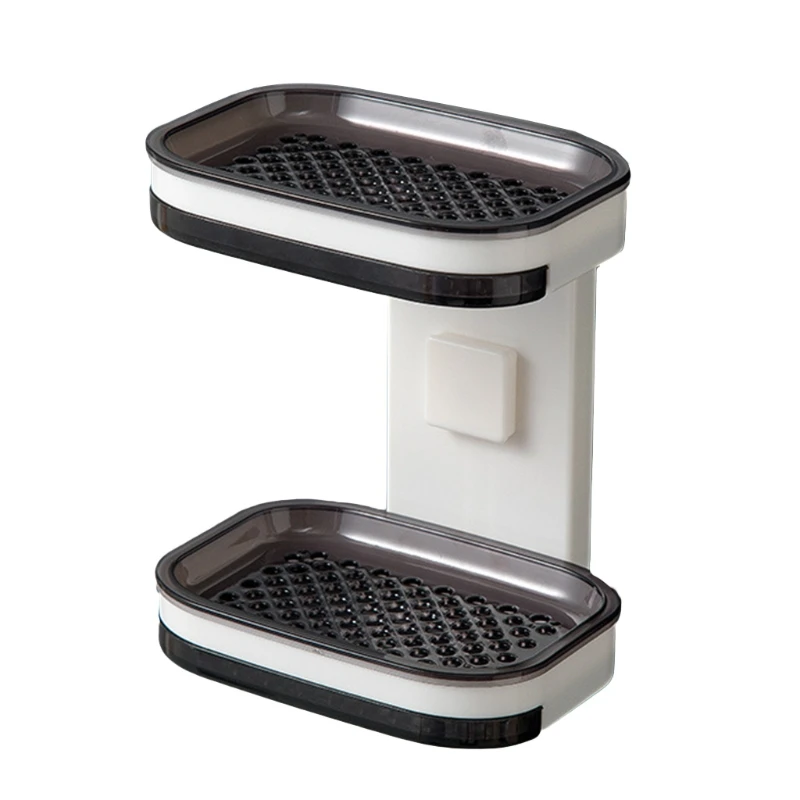 Upgraded Double Soap Holder, Plastic Wall-mounted Bar Holder Suitable for Bathroom and Kitchen with Powerful Adhesive X37B
Upgraded Double Soap Holder, Plastic Wall-mounted Bar Holder Suitable for Bathroom and Kitchen with Powerful Adhesive X37B