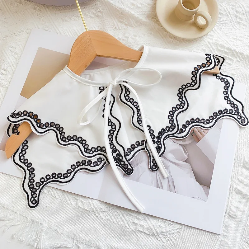 Aesthetics Cotton White Lapel Fake Collar Shawl Girls Ruffles Half Shirt Shawl Lapel Detachable Collars Necklace False Collar
Aesthetics Cotton White Lapel Fake Collar Shawl Girls Ruffles Half Shirt Shawl Lapel Detachable Collars Necklace False Collar