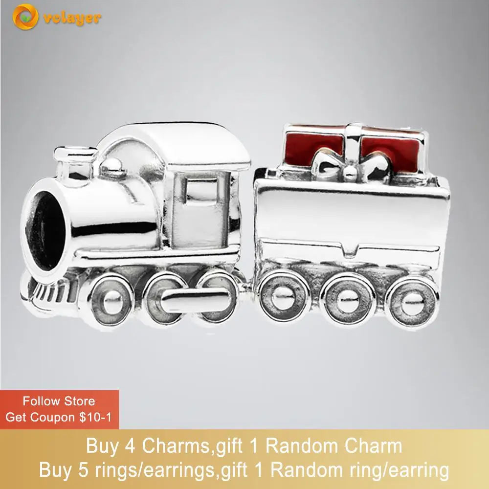 Volayer 925 Sterling Silver Beads Christmas train stringing Charms fit Original Pandora Bracelets for Women Jewelry Making Gift
Volayer 925 Sterling Silver Beads Christmas train stringing Charms fit Original Pandora Bracelets for Women Jewelry Making Gift
