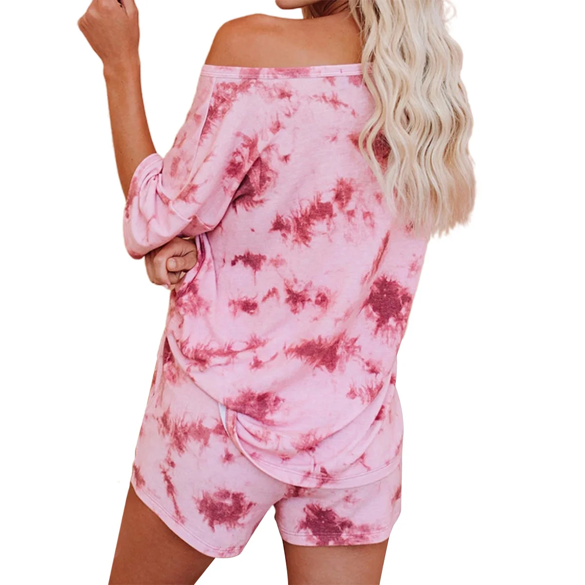 Women Summer Clothes Outfit Set Tie Dye Print Off Shoulder T-Shirts + Drawstring Shorts Tracksuit Set
Women Summer Clothes Outfit Set Tie Dye Print Off Shoulder T-Shirts + Drawstring Shorts Tracksuit Set