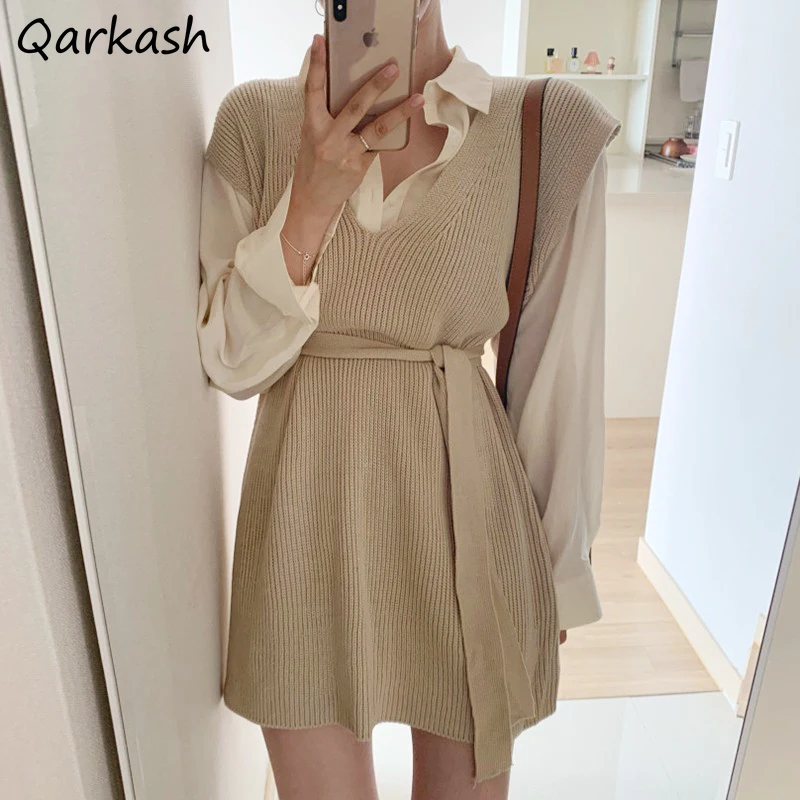 Sleeveless Dress Women V-neck Simple Solid Popular Cozy All-match Stylish Vintage Autumn Chic Trendy Korean Style Daily Design
Sleeveless Dress Women V-neck Simple Solid Popular Cozy All-match Stylish Vintage Autumn Chic Trendy Korean Style Daily Design