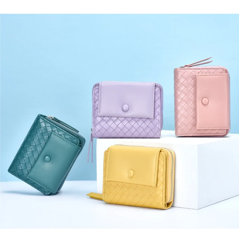 New Design Women's Zipper Small Wallet Fashion Woven Short Multi-function Cash Bag for Girs Ladies Card Holder Coin Wallet
New Design Women's Zipper Small Wallet Fashion Woven Short Multi-function Cash Bag for Girs Ladies Card Holder Coin Wallet